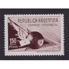 ARGENTINA 1939 GJ 838a ESTAMPILLA NUEVA CON GOMA DISCO ROTO U$ 120